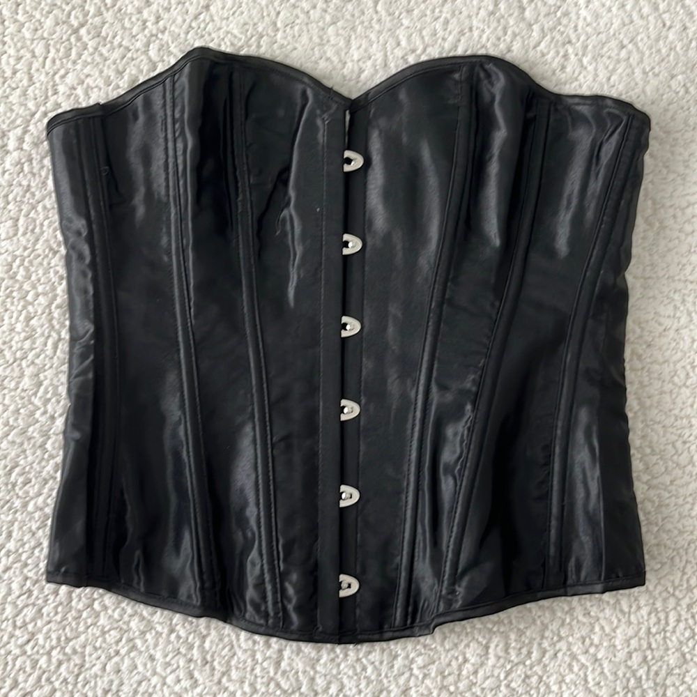 black corset top; never worn but no tags